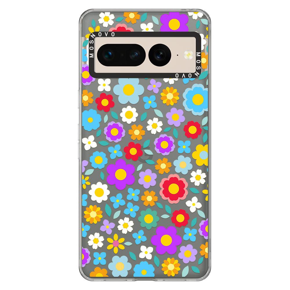 Groovy Floral Phone Case - Google Pixel 7 Pro Case - MOSNOVO