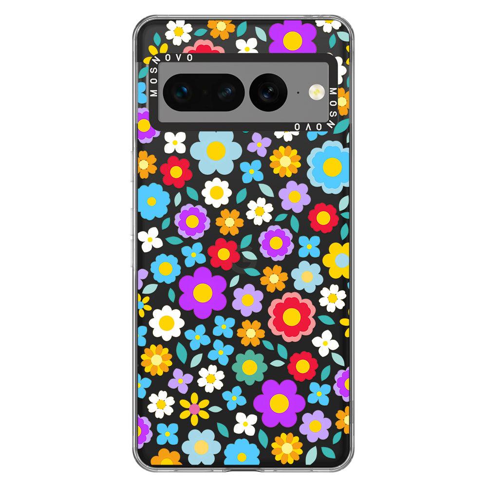 Groovy Floral Phone Case - Google Pixel 7 Pro Case - MOSNOVO