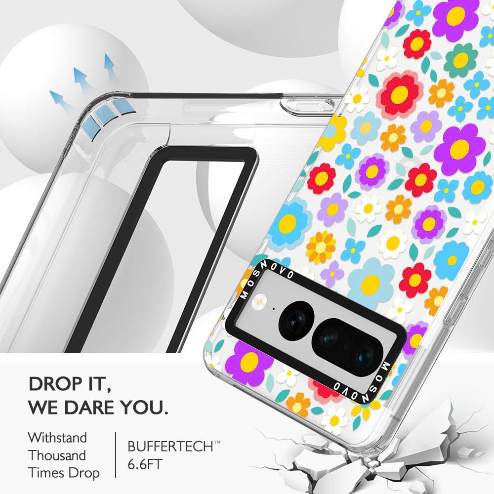 Groovy Floral Phone Case - Google Pixel 7 Pro Case - MOSNOVO