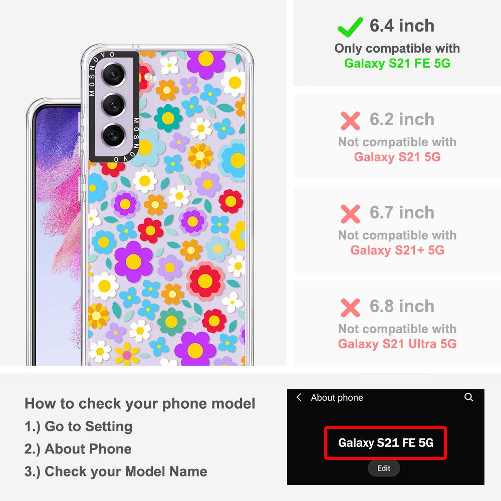 Groovy Floral Phone Case - Samsung Galaxy S21 FE Case - MOSNOVO