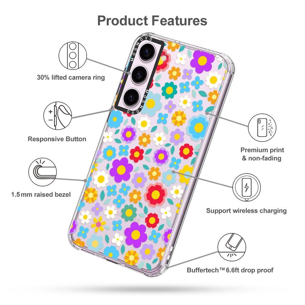 Groovy Floral Phone Case - Samsung Galaxy S23 Case - MOSNOVO