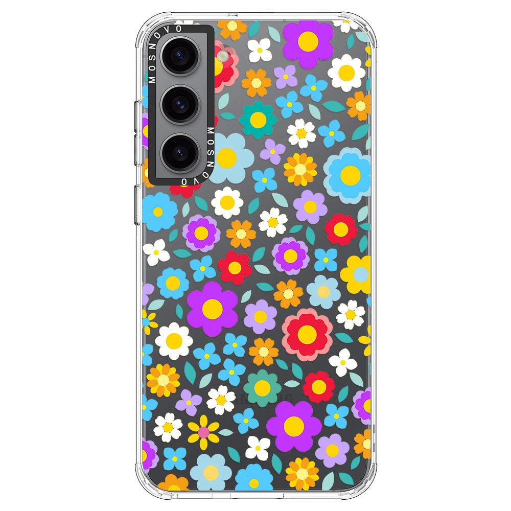 Groovy Floral Phone Case - Samsung Galaxy S23 Plus Case - MOSNOVO