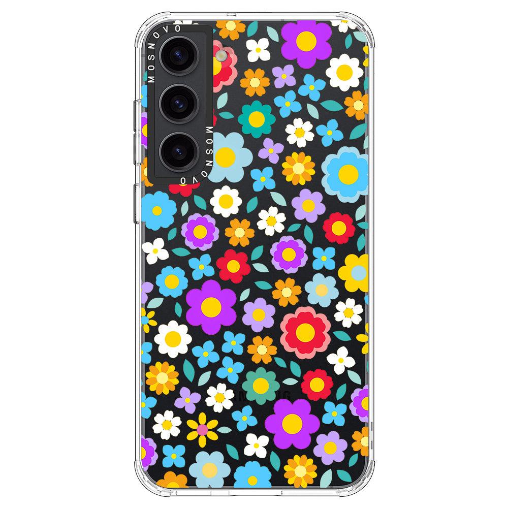 Groovy Floral Phone Case - Samsung Galaxy S23 Plus Case - MOSNOVO