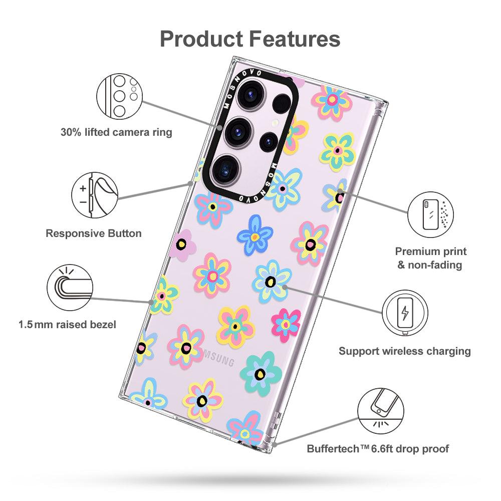 Groovy Flower Phone Case - Samsung Galaxy S23 Ultra Case - MOSNOVO