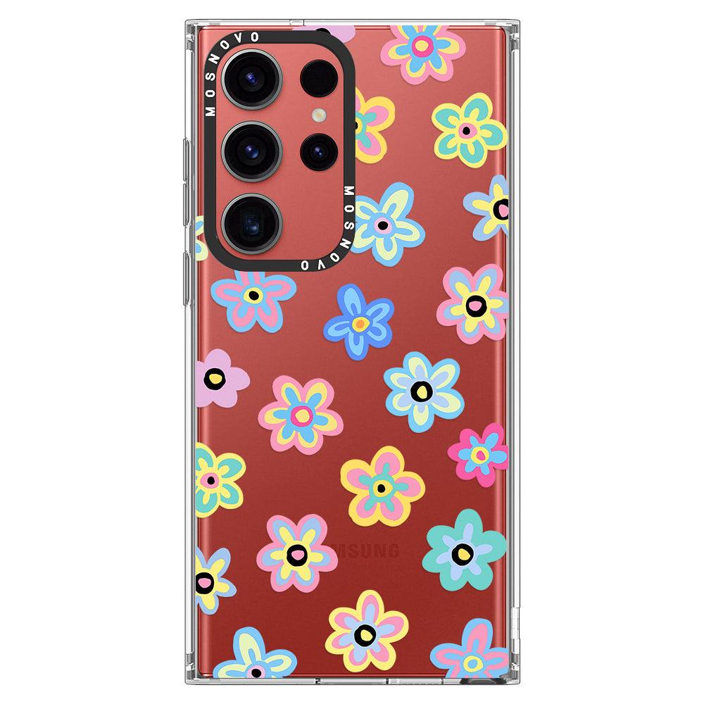 Groovy Flower Phone Case - Samsung Galaxy S23 Ultra Case - MOSNOVO