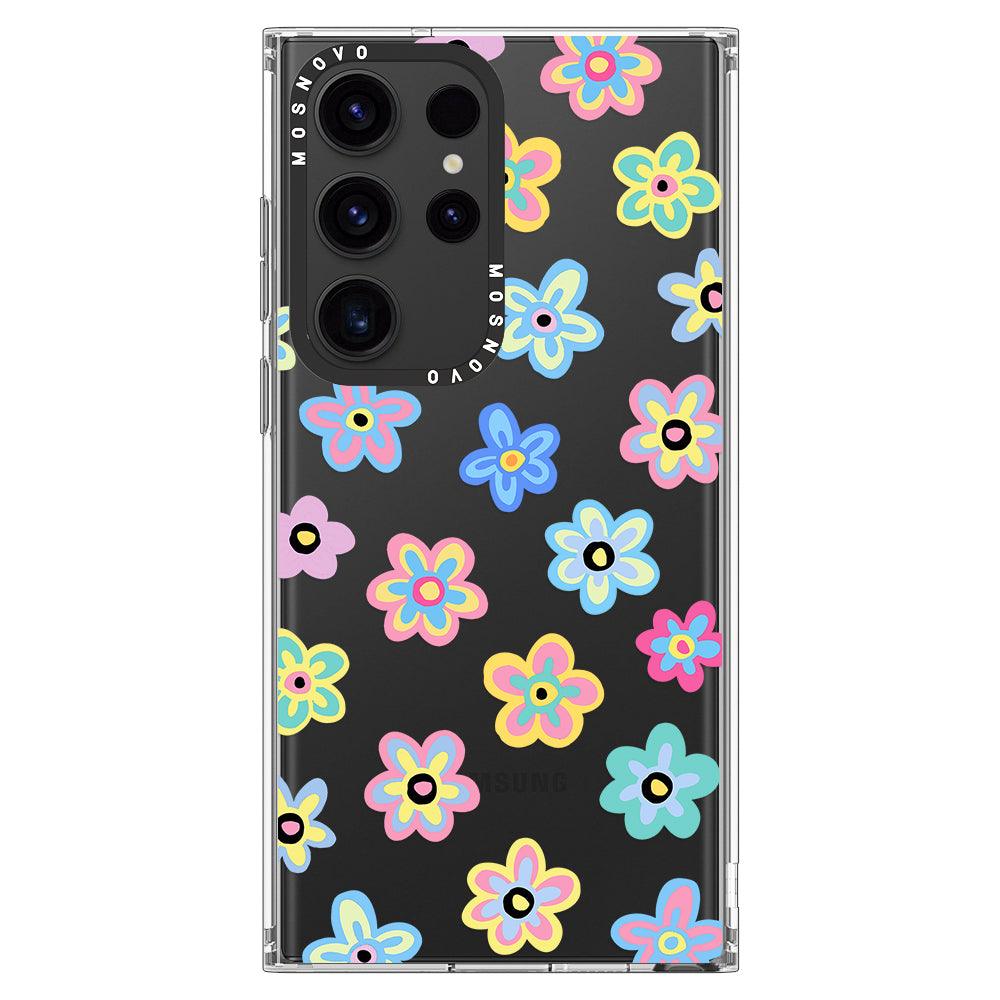 Groovy Flower Phone Case - Samsung Galaxy S23 Ultra Case - MOSNOVO