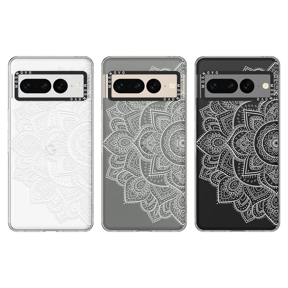 Half Mandala Phone Case - Google Pixel 7 Pro Case - MOSNOVO