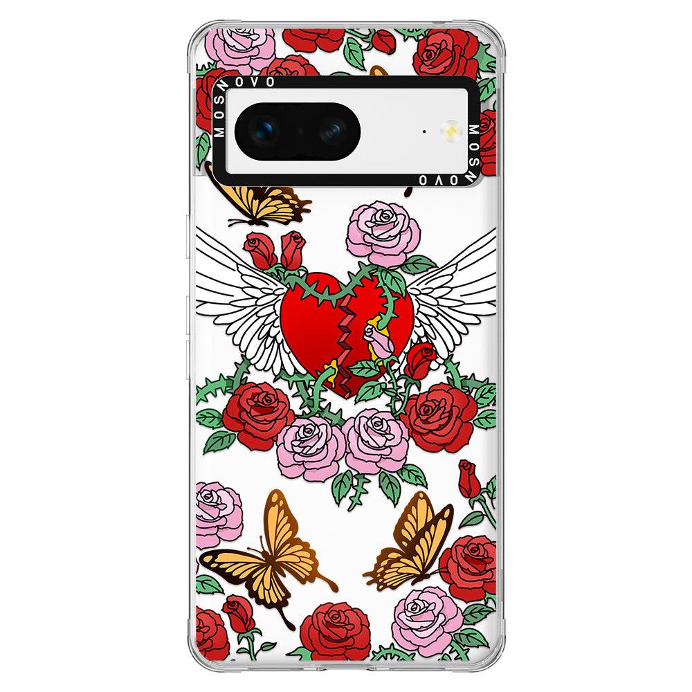 Heart with Wing Phone Case - Google Pixel 7 Case - MOSNOVO