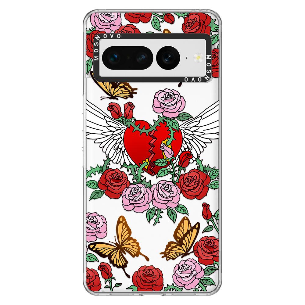 Heart with Wing Phone Case - Google Pixel 7 Pro Case - MOSNOVO