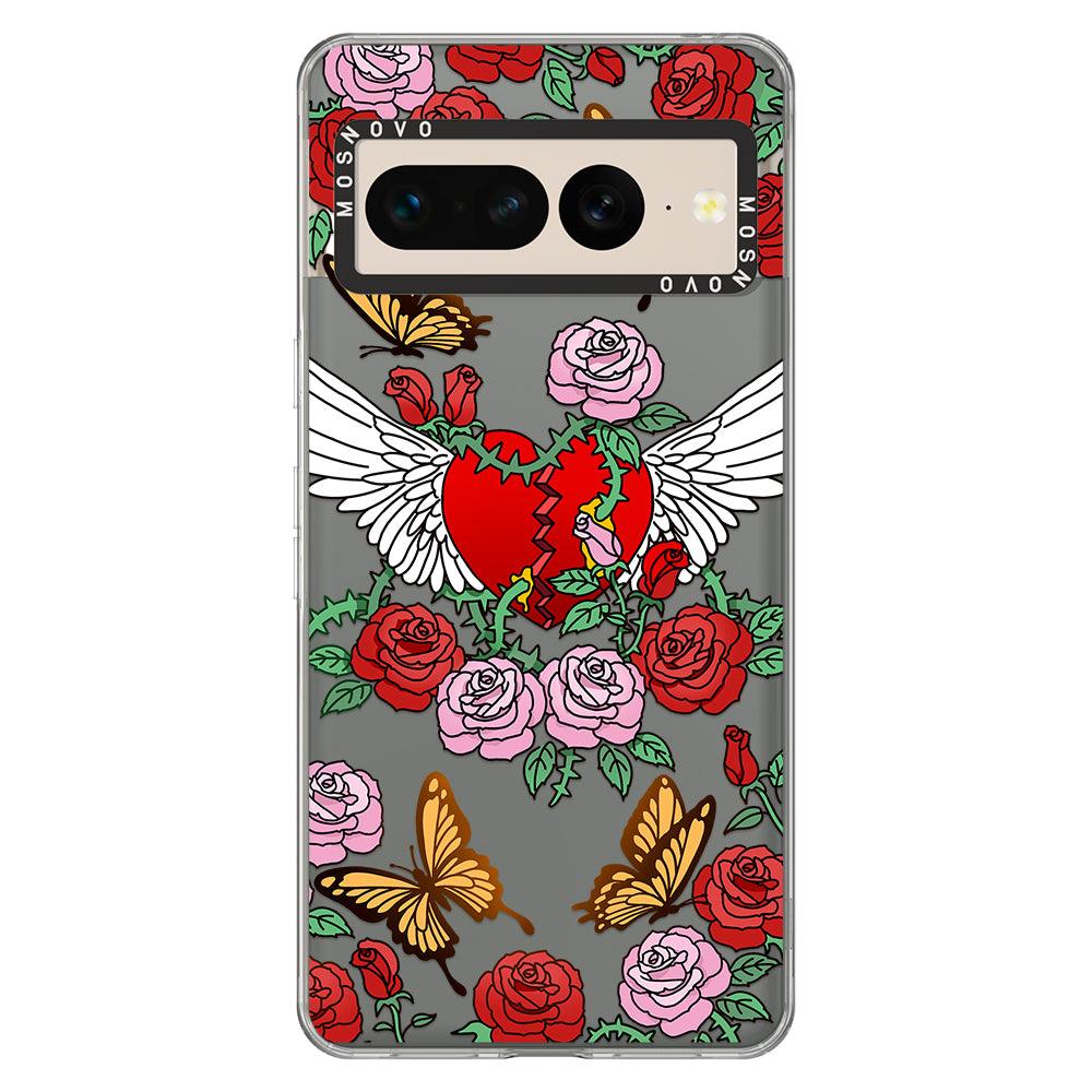 Heart with Wing Phone Case - Google Pixel 7 Pro Case - MOSNOVO