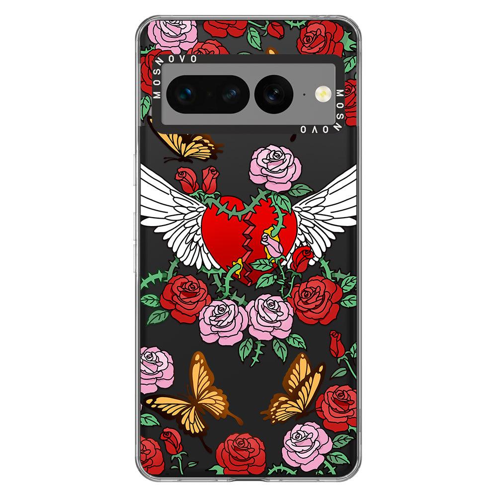 Heart with Wing Phone Case - Google Pixel 7 Pro Case - MOSNOVO