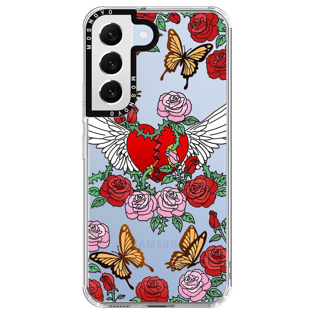 Heart With Wing Phone Case - Samsung Galaxy S22 Plus Case - MOSNOVO