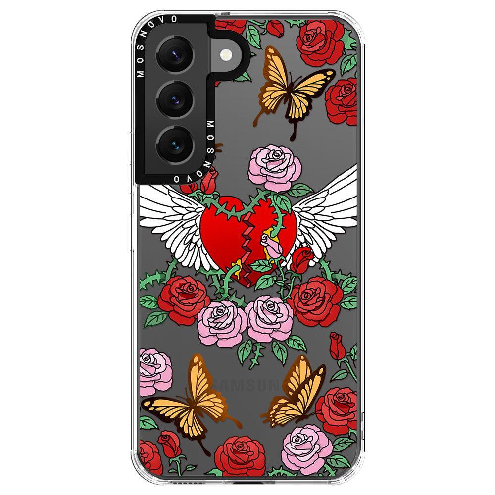 Heart With Wing Phone Case - Samsung Galaxy S22 Plus Case - MOSNOVO