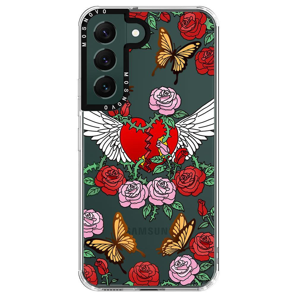 Heart With Wing Phone Case - Samsung Galaxy S22 Plus Case - MOSNOVO