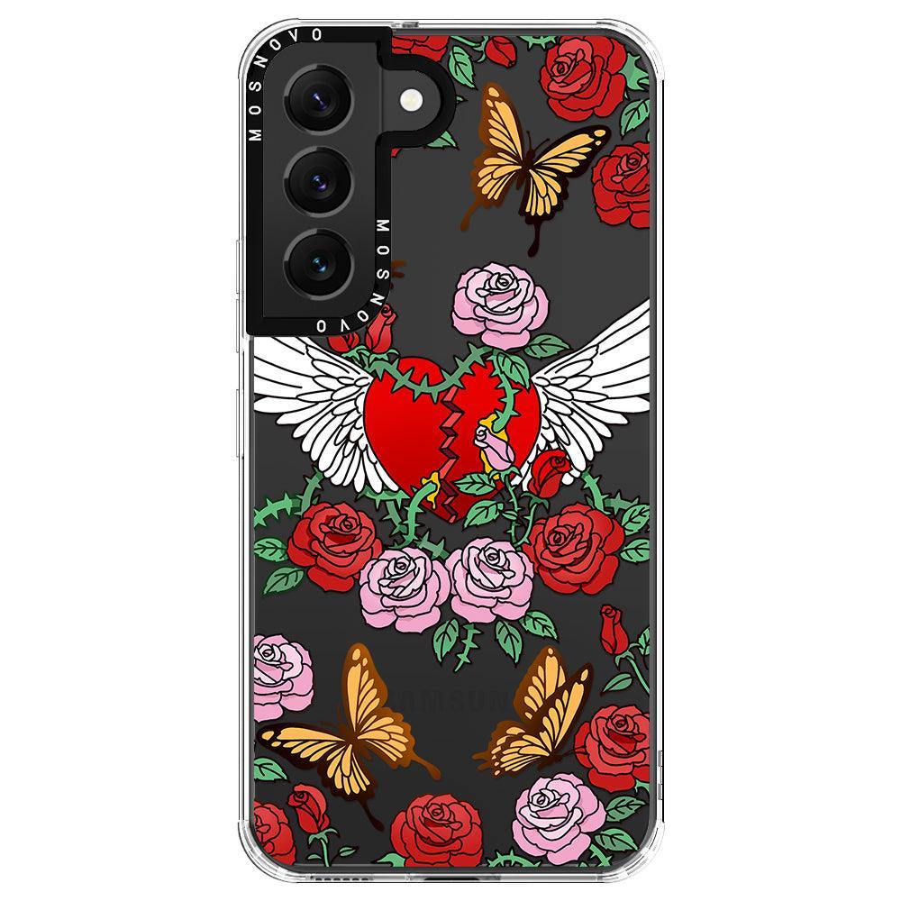 Heart With Wing Phone Case - Samsung Galaxy S22 Plus Case - MOSNOVO