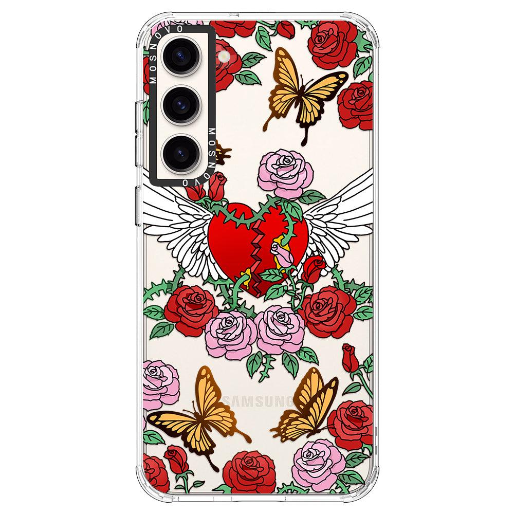 Wing Heart Phone Case - Samsung Galaxy S23 Case - MOSNOVO