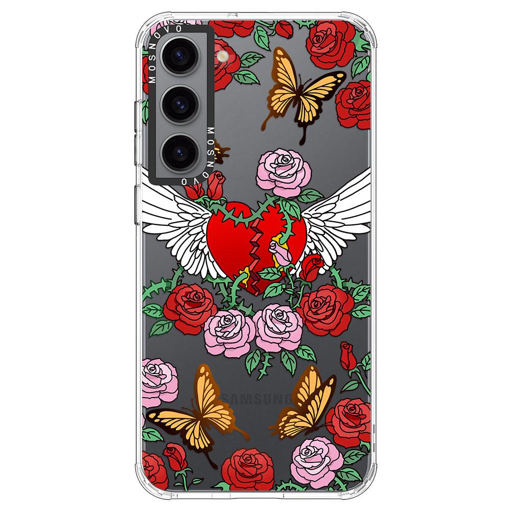 Wing Heart Phone Case - Samsung Galaxy S23 Case - MOSNOVO