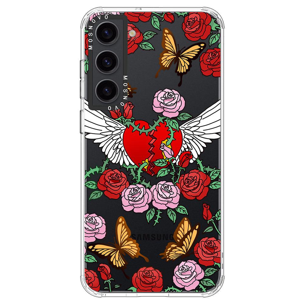 Wing Heart Phone Case - Samsung Galaxy S23 Case - MOSNOVO