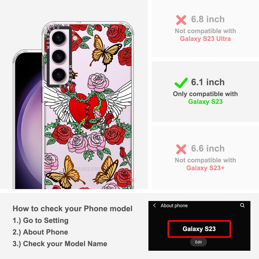 Wing Heart Phone Case - Samsung Galaxy S23 Case - MOSNOVO