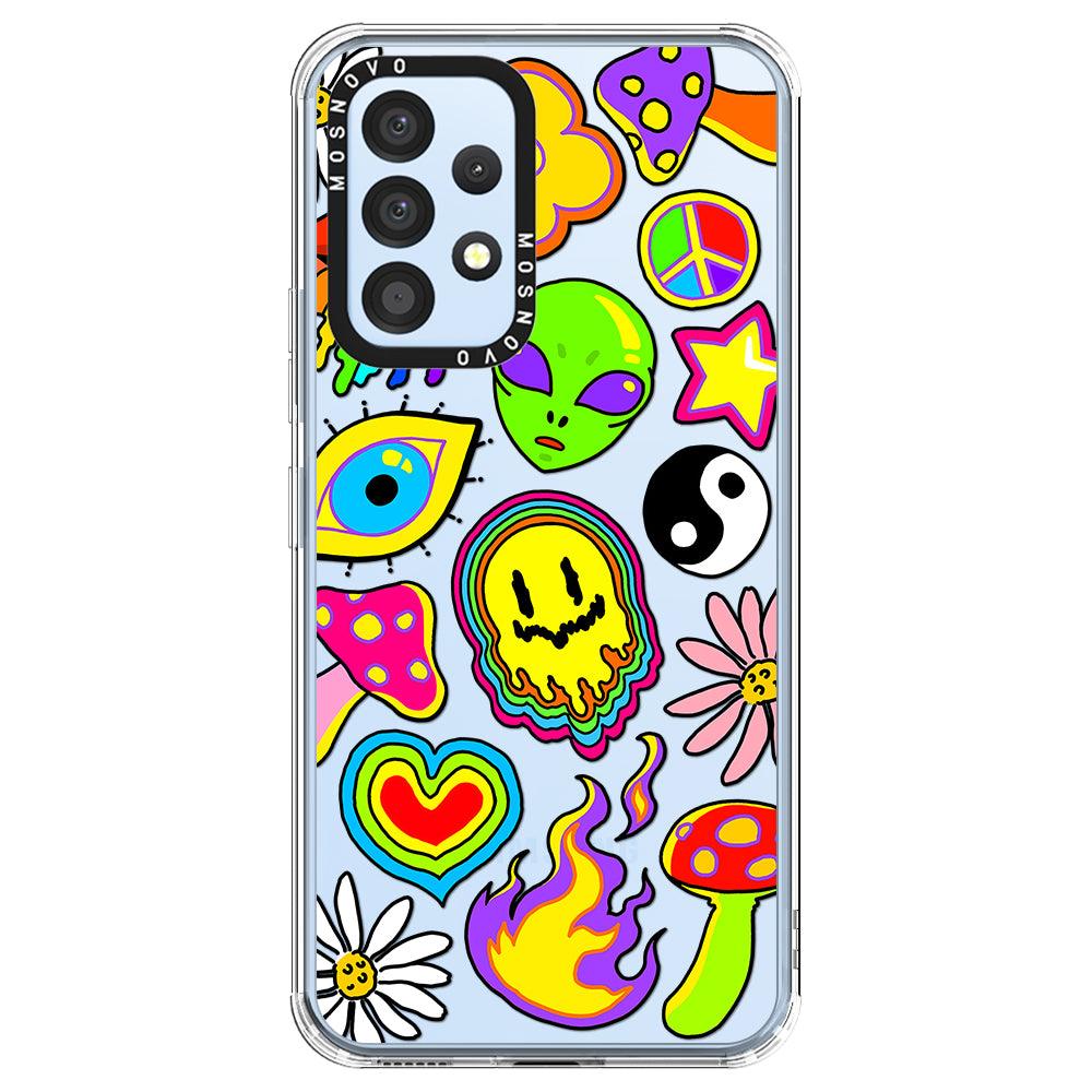 Hippie Sticker Phone Case - Samsung Galaxy A53 Case - MOSNOVO