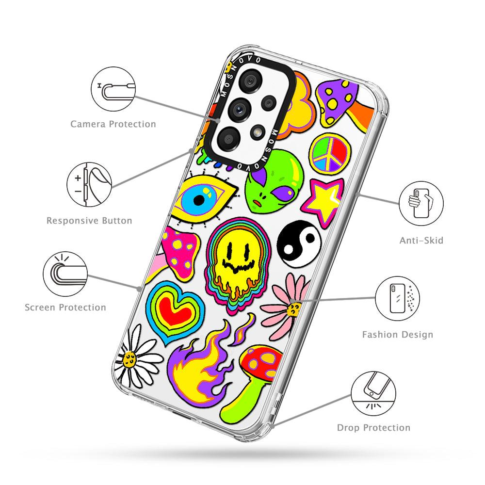 Hippie Sticker Phone Case - Samsung Galaxy A53 Case - MOSNOVO