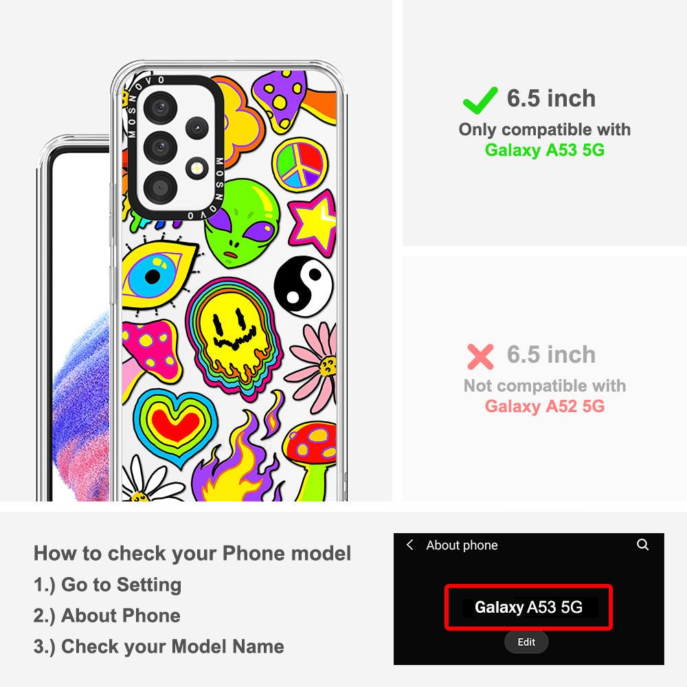 Hippie Sticker Phone Case - Samsung Galaxy A53 Case - MOSNOVO