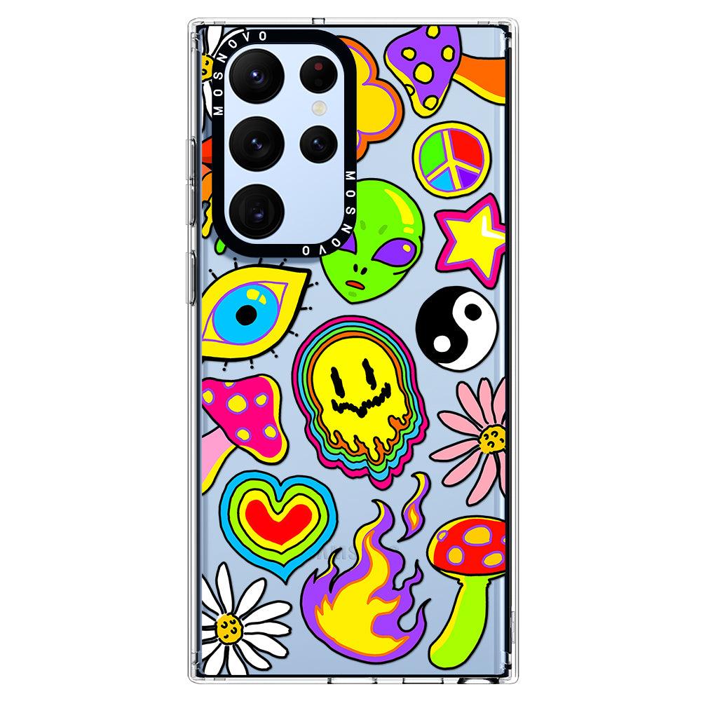 Hippie Sticker Phone Case - Samsung Galaxy S22 Ultra Case - MOSNOVO