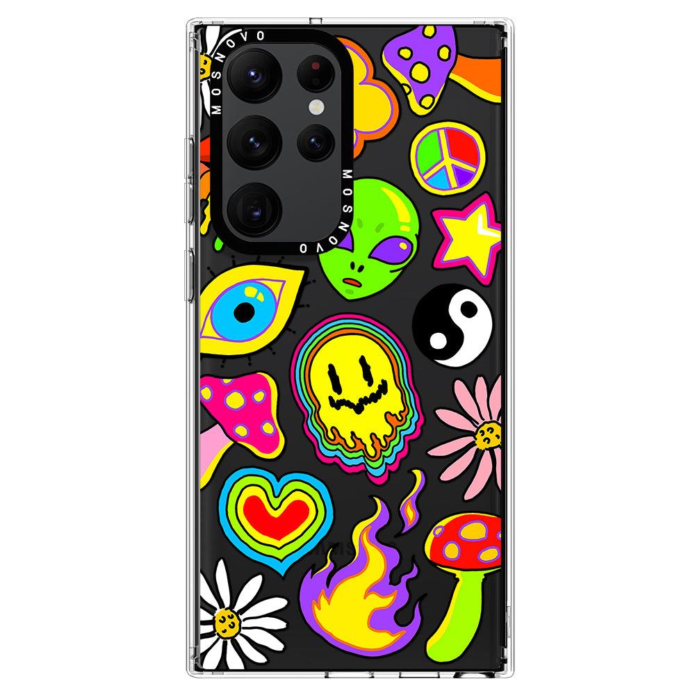 Hippie Sticker Phone Case - Samsung Galaxy S22 Ultra Case - MOSNOVO