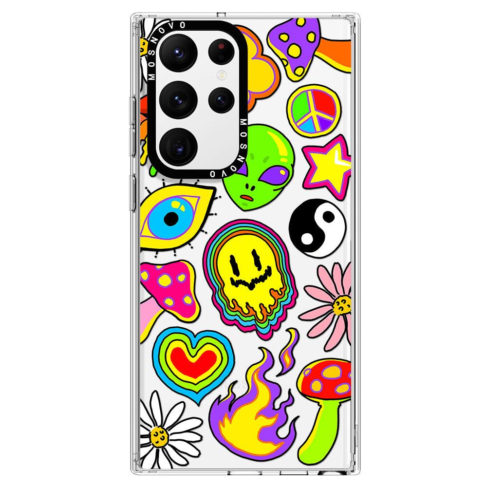 Hippie Sticker Phone Case - Samsung Galaxy S22 Ultra Case - MOSNOVO