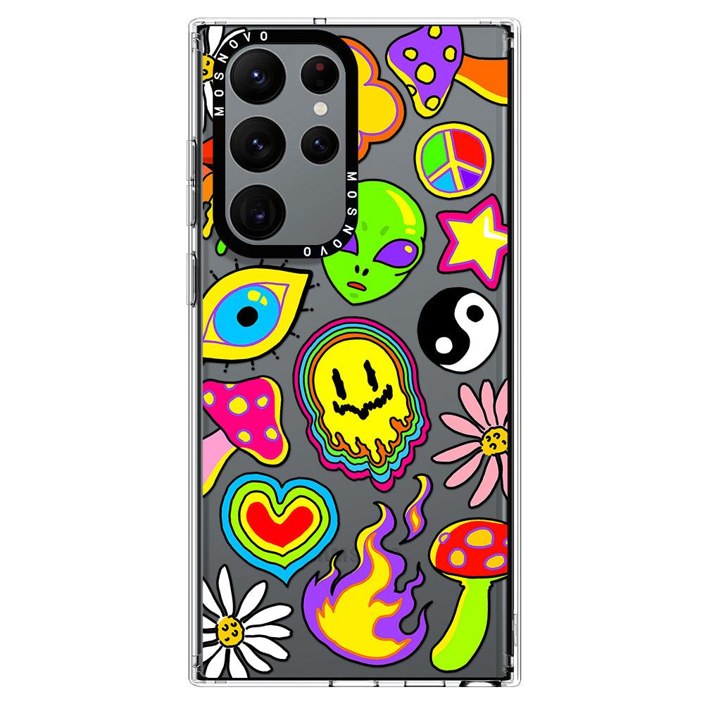 Hippie Sticker Phone Case - Samsung Galaxy S22 Ultra Case - MOSNOVO