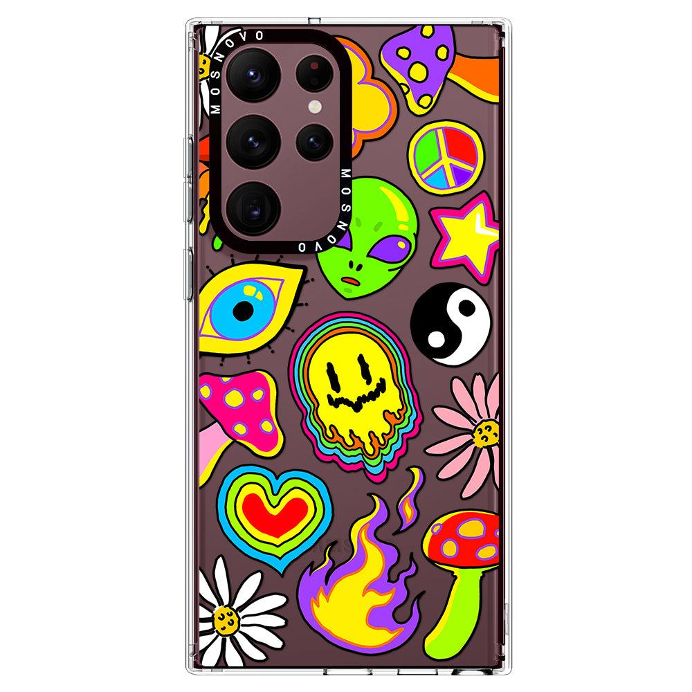 Hippie Sticker Phone Case - Samsung Galaxy S22 Ultra Case - MOSNOVO