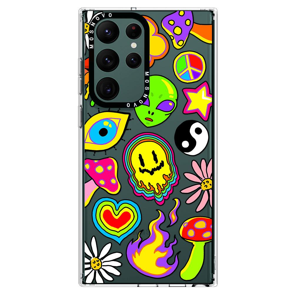 Hippie Sticker Phone Case - Samsung Galaxy S22 Ultra Case - MOSNOVO