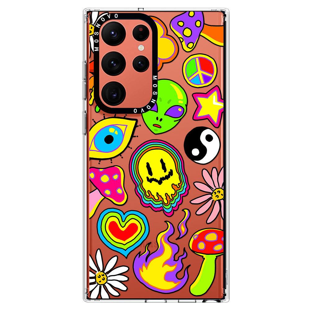 Hippie Sticker Phone Case - Samsung Galaxy S22 Ultra Case - MOSNOVO