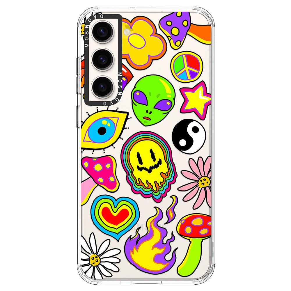 Hippie Sticker Phone Case - Samsung Galaxy S23 Plus Case - MOSNOVO