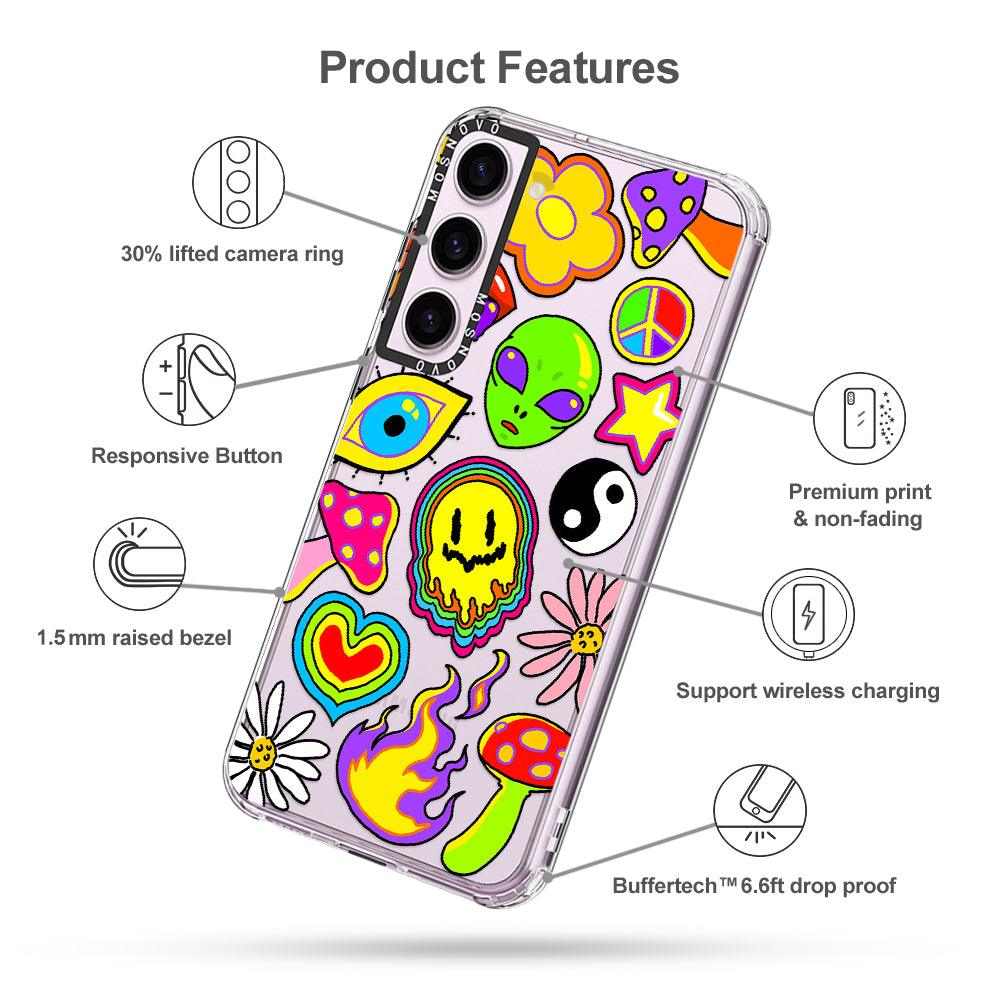 Hippie Sticker Phone Case - Samsung Galaxy S23 Plus Case - MOSNOVO