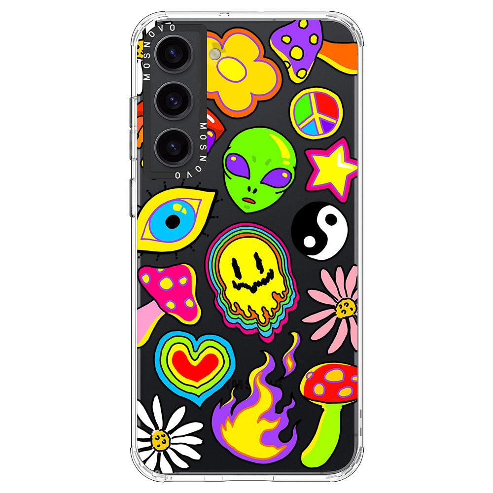 Hippie Sticker Phone Case - Samsung Galaxy S23 Plus Case - MOSNOVO