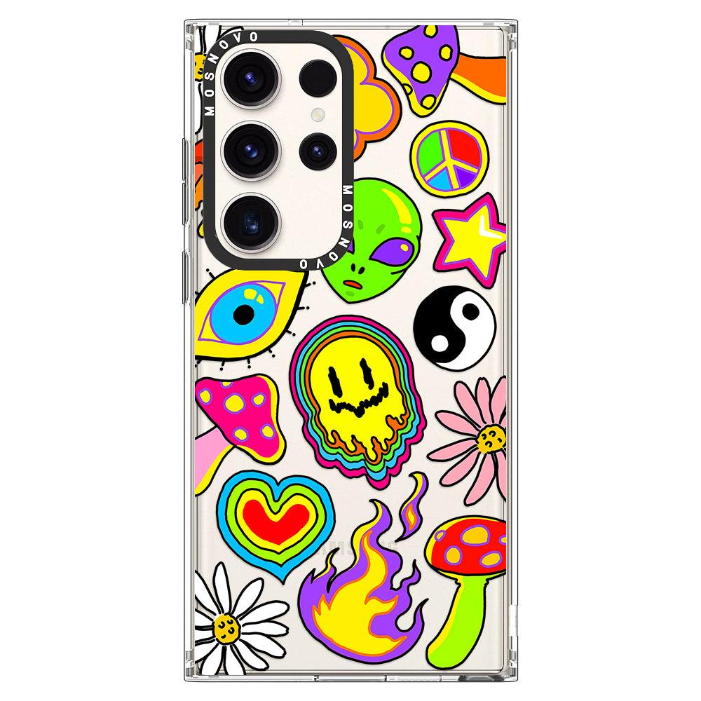 Hippie Sticker Phone Case - Samsung Galaxy S23 Ultra Case - MOSNOVO