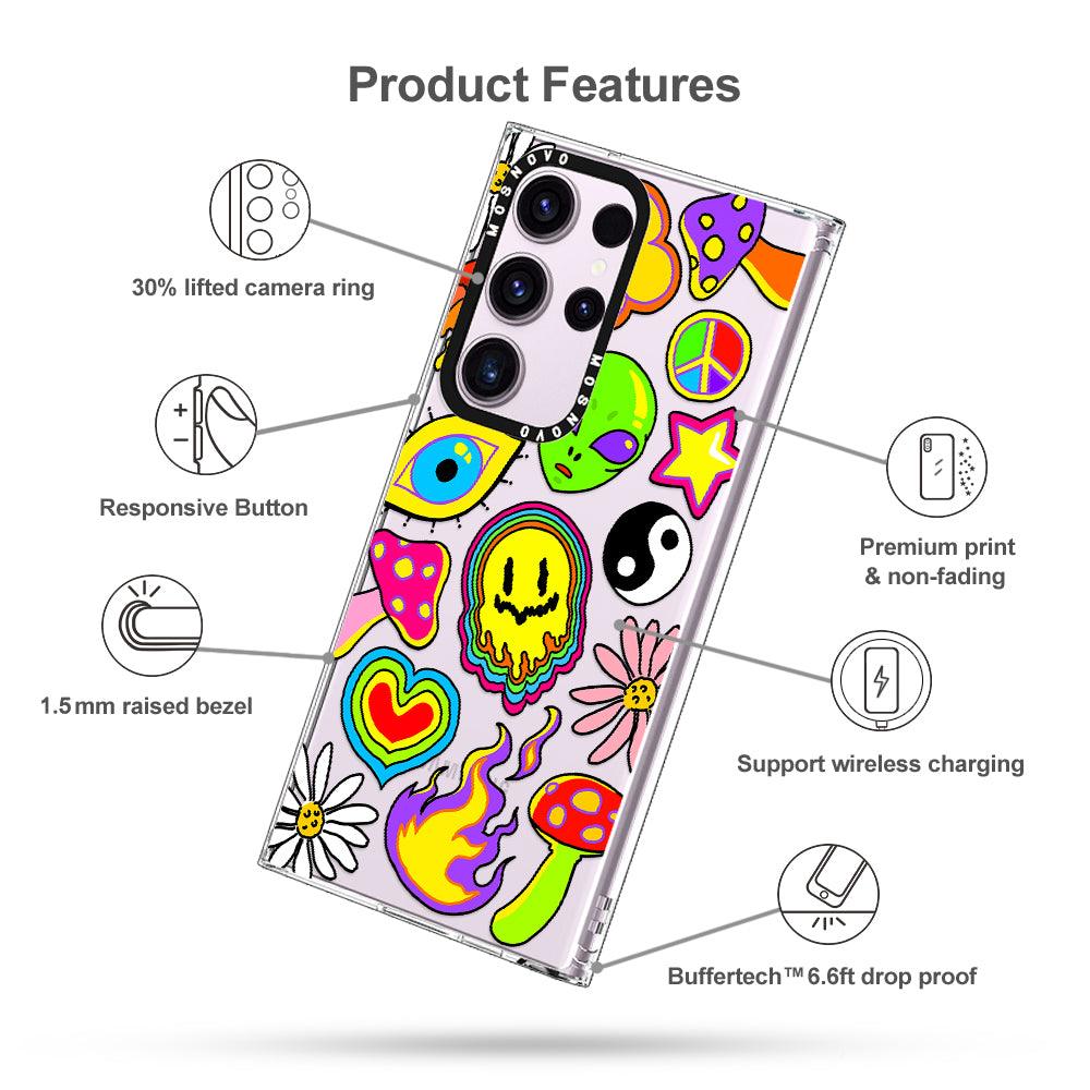 Hippie Sticker Phone Case - Samsung Galaxy S23 Ultra Case - MOSNOVO