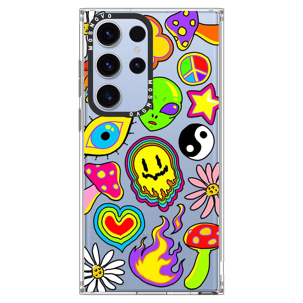 Hippie Sticker Phone Case - Samsung Galaxy S23 Ultra Case - MOSNOVO