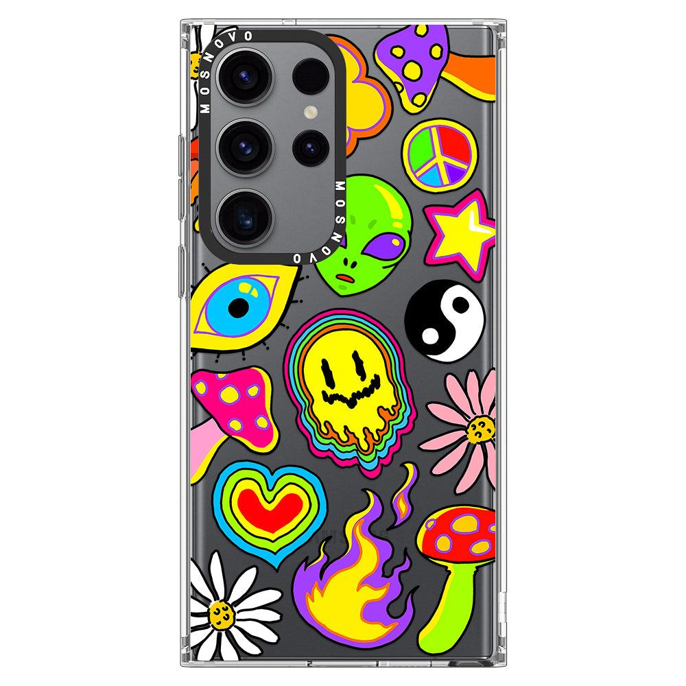 Hippie Sticker Phone Case - Samsung Galaxy S23 Ultra Case - MOSNOVO