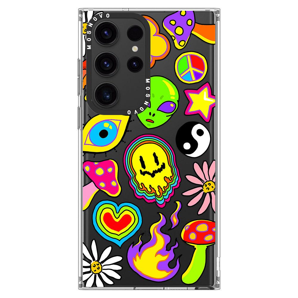 Hippie Sticker Phone Case - Samsung Galaxy S23 Ultra Case - MOSNOVO