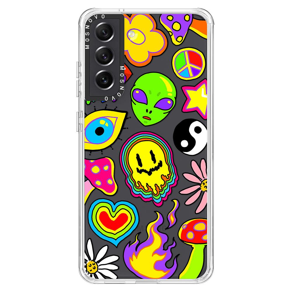 Hippie Stickers Phone Case - Samsung Galaxy S21 FE Case - MOSNOVO