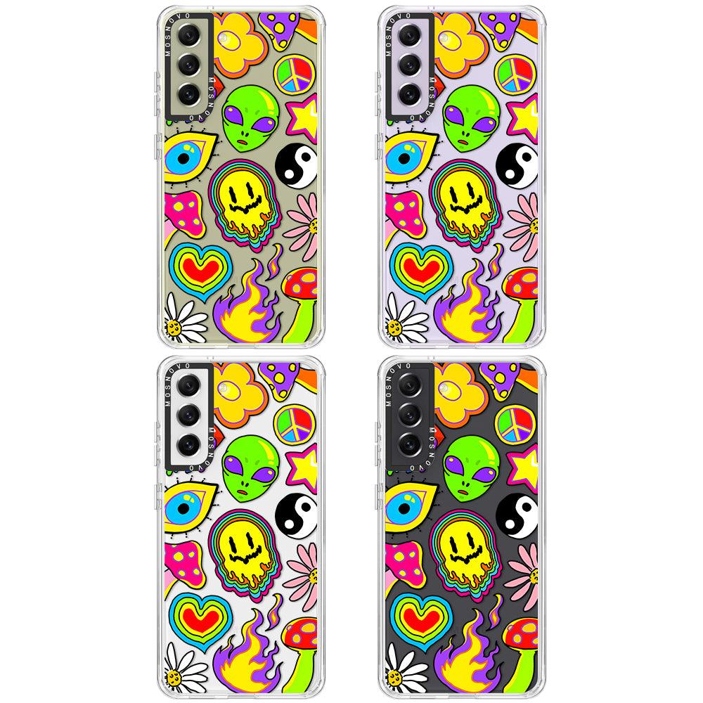 Hippie Stickers Phone Case - Samsung Galaxy S21 FE Case - MOSNOVO