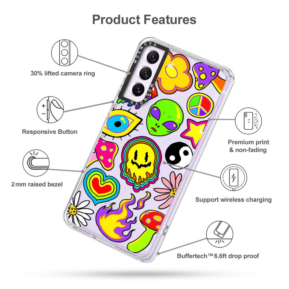 Hippie Stickers Phone Case - Samsung Galaxy S21 FE Case - MOSNOVO