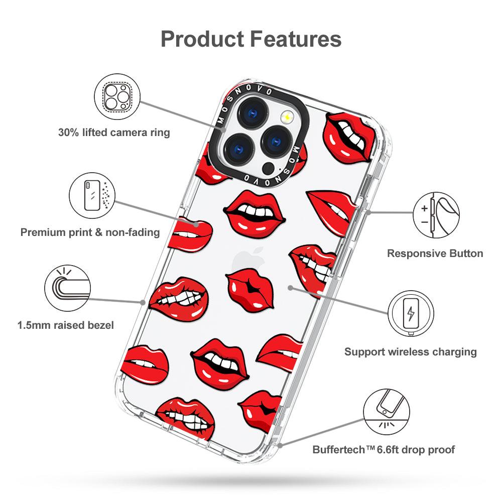 Hot Lips Phone Case - iPhone 13 Pro Case - MOSNOVO