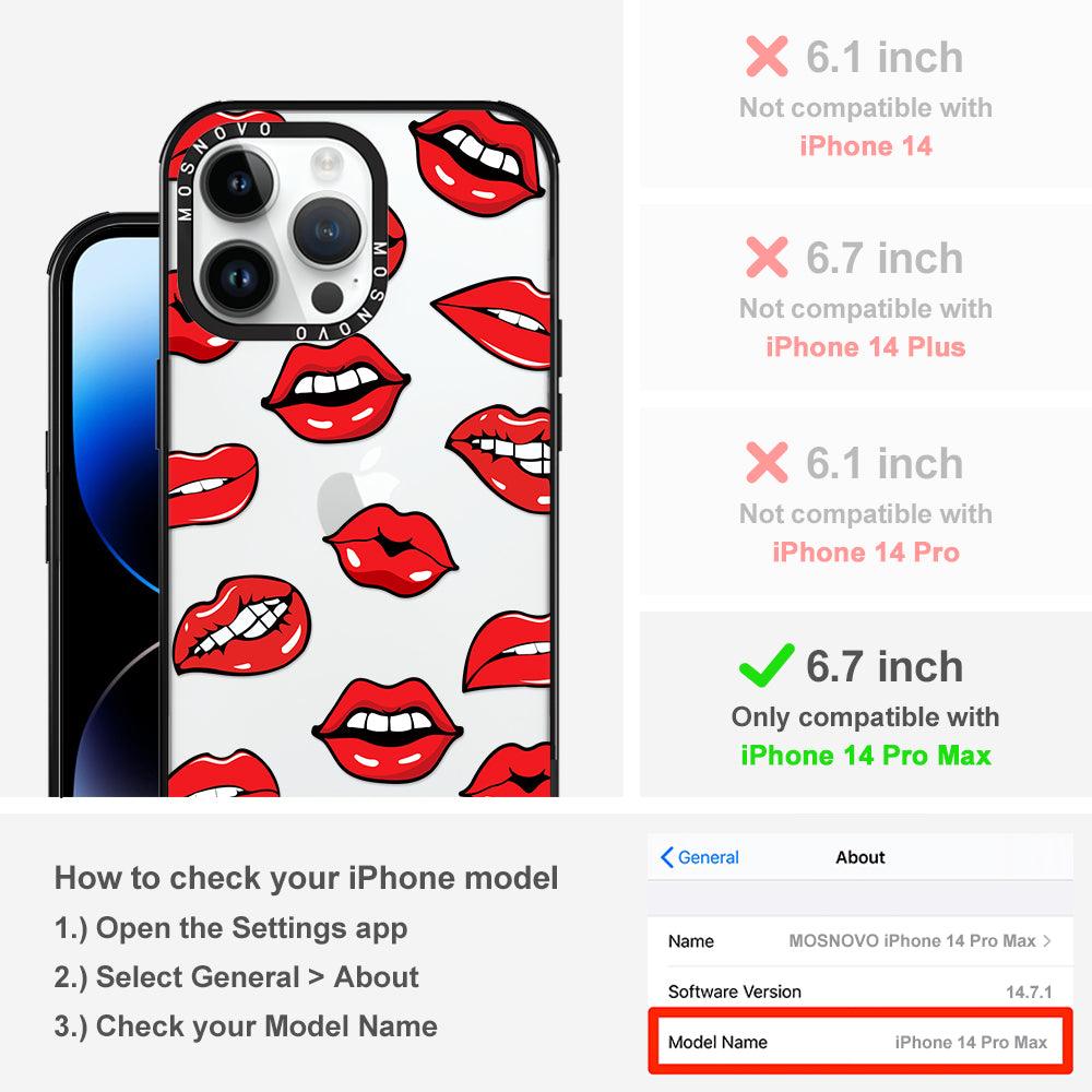 Hot Lips Phone Case - iPhone 14 Pro Max Case - MOSNOVO