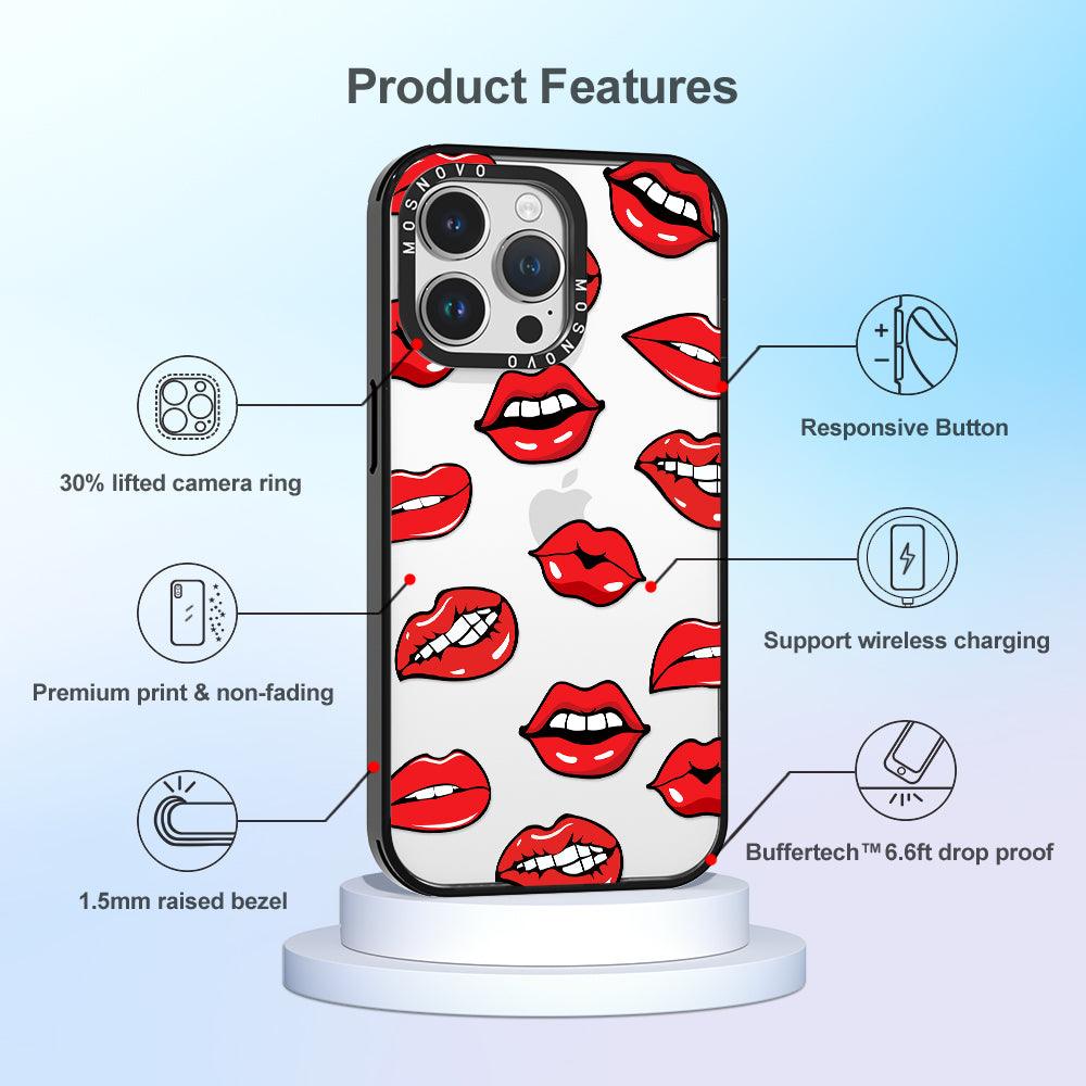 Hot Lips Phone Case - iPhone 14 Pro Max Case - MOSNOVO