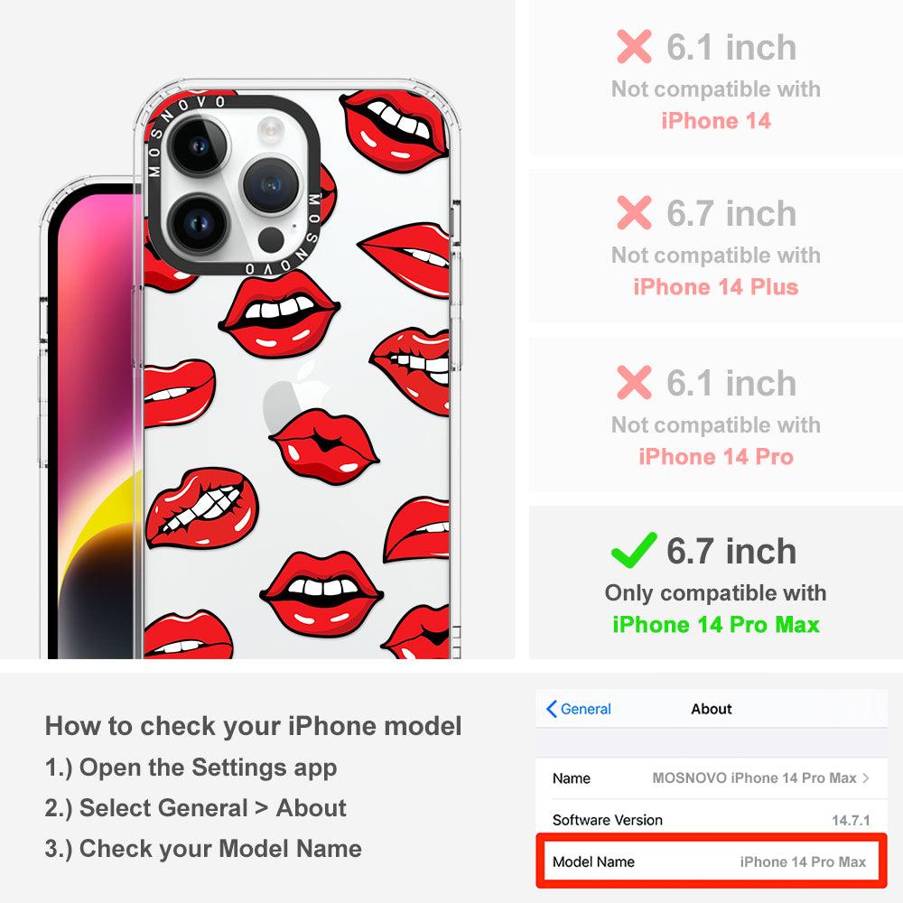 Hot Lips Phone Case - iPhone 14 Pro Max Case - MOSNOVO