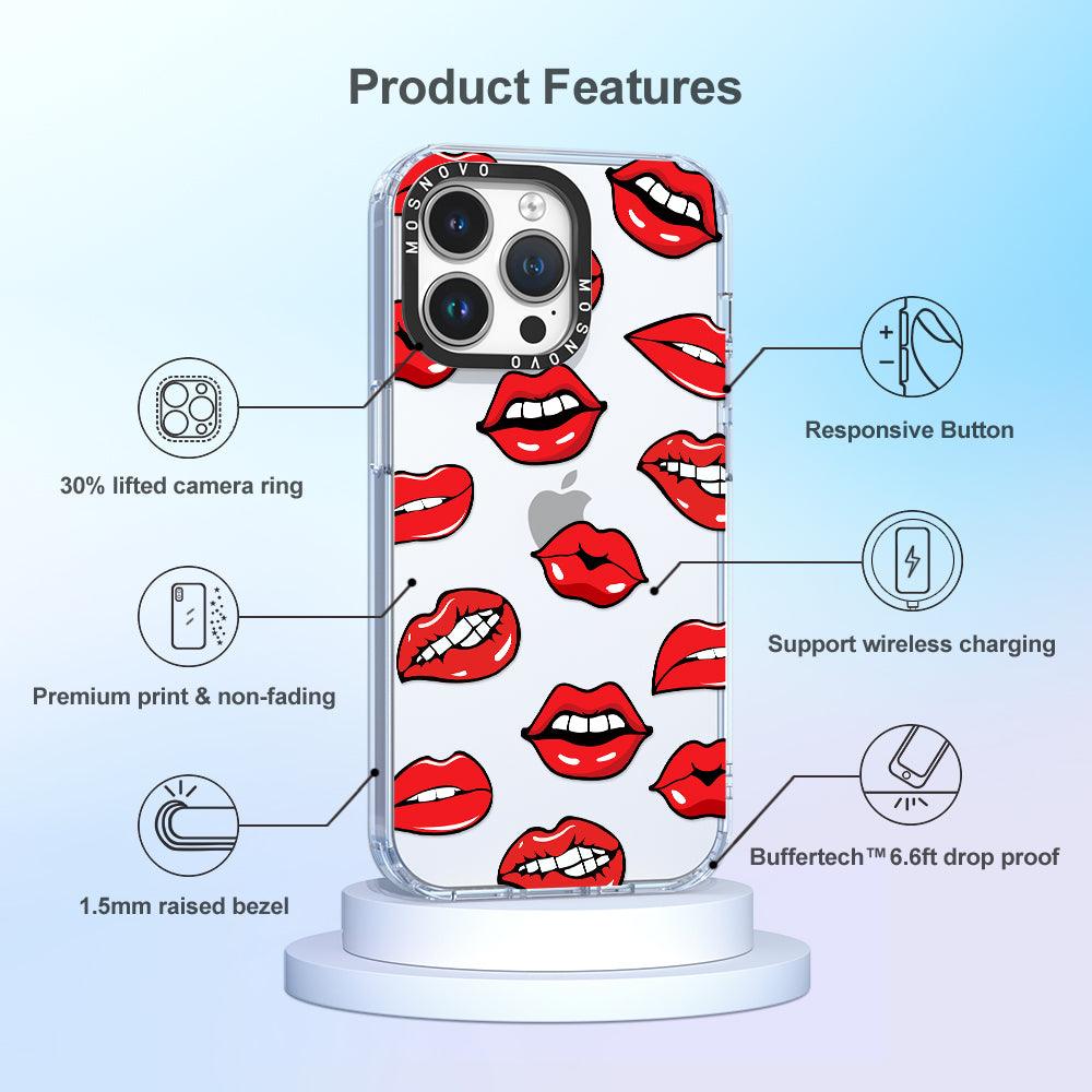 Hot Lips Phone Case - iPhone 14 Pro Max Case - MOSNOVO