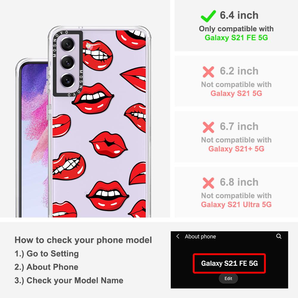 Hot Lips Phone Case - Samsung Galaxy S21 FE Case - MOSNOVO